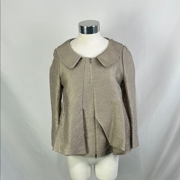 Marni Tan Zip Linen Blend Jacket
